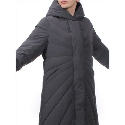 H265 DK.GRAY Пальто зимнее облегченное женское (150 гр. холлофайбер)