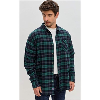 Рубашка F521-0460 green-blue