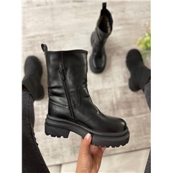 998 Fashion A5351-МП/Z Ботинки женские чер иск кожа, подклад нат шерсть