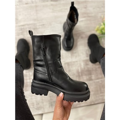 998 Fashion A5351-МП/Z Ботинки женские чер иск кожа, подклад нат шерсть