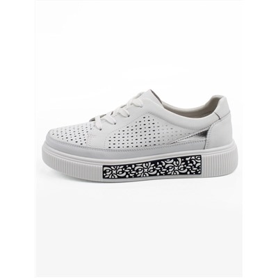 03-C322-9A WHITE Полуботинки летние женские (натуральная кожа)