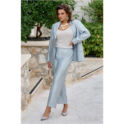 Брюки, жакет Vittoria Queen 27553 серо-голубой