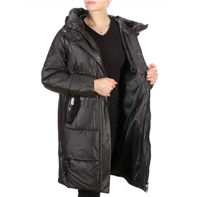 21-982 BLACK Куртка зимняя женская AIKESDFRS (200 гр. холлофайбера)