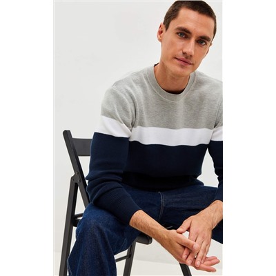 Свитер P521-1568 d.blue