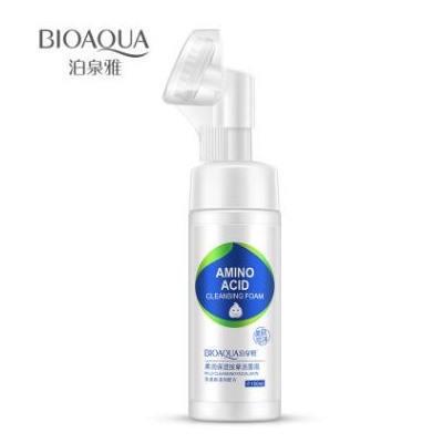 *BIOAQUA массажная мусс-пенка для умывания лица с аминокислотами и щеточкой,150 мл (Срок до 04.2026)