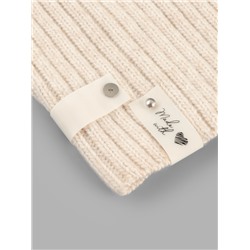 Бирка с кнопкой Made with love, 8×1.8 см, 10 шт., белая, чёрная