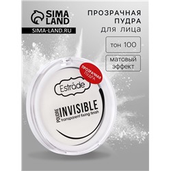Пудра-финиш для лица Estrade Invisible, тон 100, прозрачный