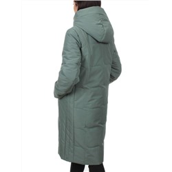 1133 GRAY/GREEN Пальто зимнее облегченное женское (холлофайбер 150 гр.)