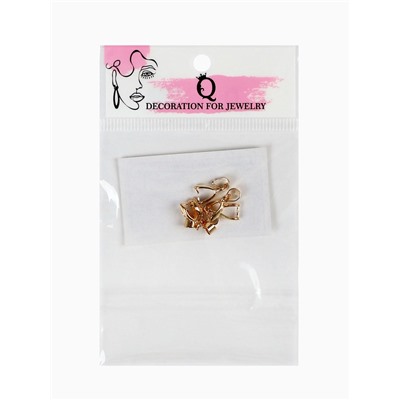 Держатель для кулона, 14×6 мм (набор 5 шт.), К214, цвет золото