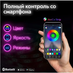 LED лента 5м RGB Bluetooth с управлением через приложение для телефона