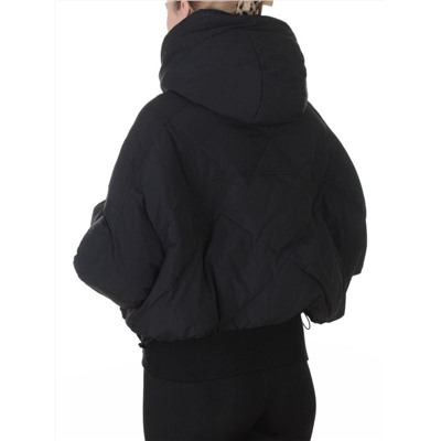 H24-033 BLACK Куртка пуховая зимняя женская (пух)