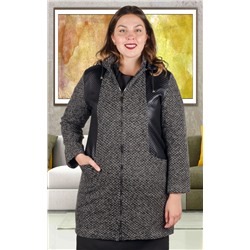 Пальто женское на молнии 251824, размер 50,52,54,56,58,60