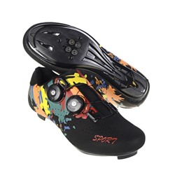 Велосипедные туфли Road 11. 37-44 size, Технологии: Нано кожа, Нейлон, Пластиковая подошва, Цвет: Черный камуфляж (37)