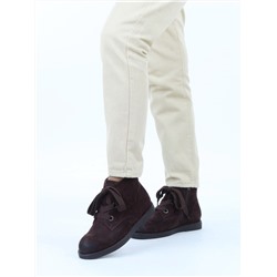 01-908-1B BROWN Ботинки демисезонные женские (натуральная замша)