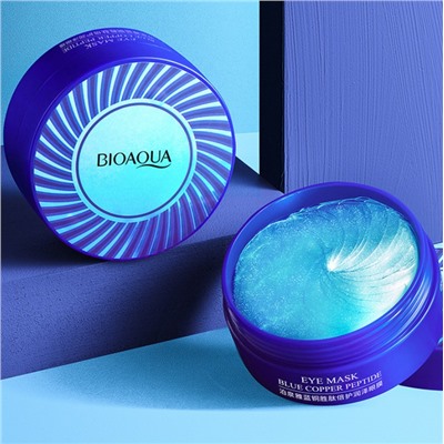 Гидрогелевые патчи для глаз с пептидом голубой меди Bioaqua, 60 шт.