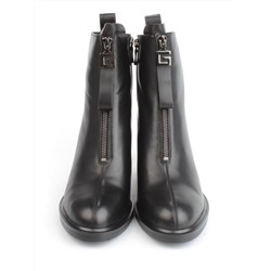 04-M3-L808 BLACK Ботильоны зимние женские (натуральная кожа, натуральный мех)