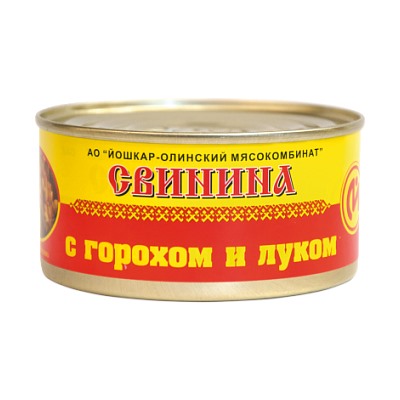 Консервы мясные Свинина с горохом и луком №8, 325 г