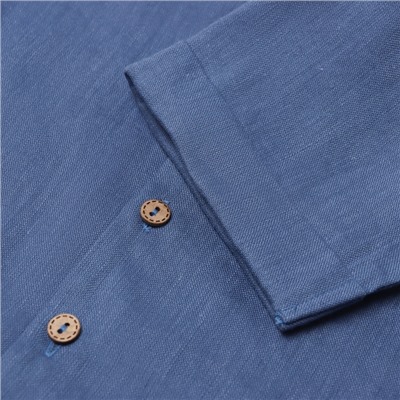 Рубашка для мальчика Крошка Я Linen, р. 86-92, синий
