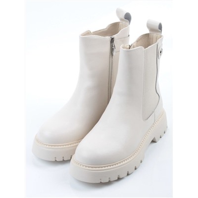 04-PAT17-2Z MILK Ботинки зимние женские (натуральная кожа, 100% шерсть)