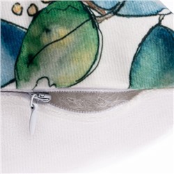 Подушка декоративная «Этель» Eucalyptus, 40×40 см, велюр