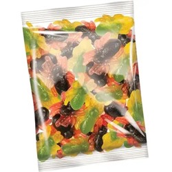 Мармелад жевательный с двойными вкусами: клубники и ананаса, манго и абрикоса 500 гр