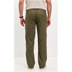 Брюки лен P511-0852 khaki