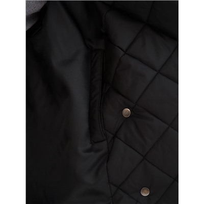 Плащ утепленный черный