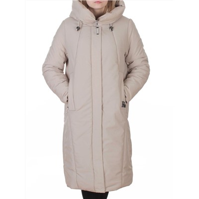 M-9098 BEIGE Пальто зимнее женское (верблюжья шерсть, 120 гр. холлофайбер)