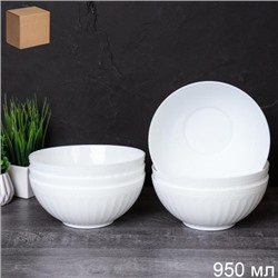 Набор суповых тарелок 6 штук 950 мл Египет Богатырь / LMW-70 (WHITE) /уп 8/
