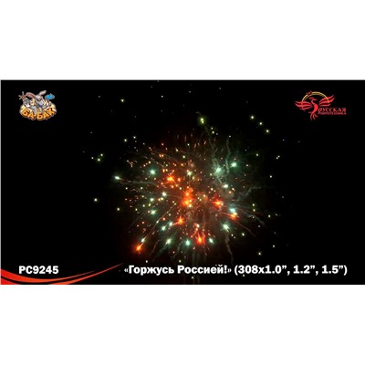Фейерверк РС9245 Горжусь Россией! (1", 1,2", 1,5" х 308)