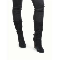 YF189-202M BLUE Полусапоги зимние женские (натуральная кожа, натуральный мех (еврозима))