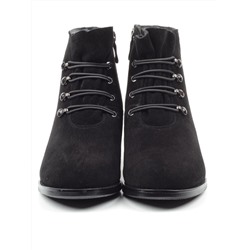 04-M20-6117 BLACK Ботинки женские зимние (натуральная замша, натуральный мех)