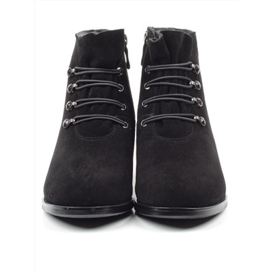 04-M20-6117 BLACK Ботинки женские зимние (натуральная замша, натуральный мех)
