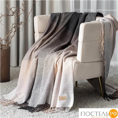 Prime Prive Плед АНДЕРС  беж/кор 150х200/10х2 см, 1 пр, 70% шерсть/30% хлопок, 350 гр/м2