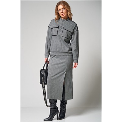 Laikony L-373 серый, Юбка,  Джемпер