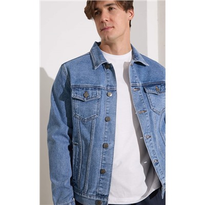 Куртка джинс P011-1336Rus middle blue