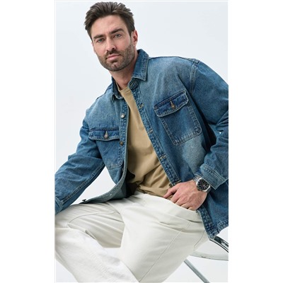 Куртка джинс F611-1282 m.blue