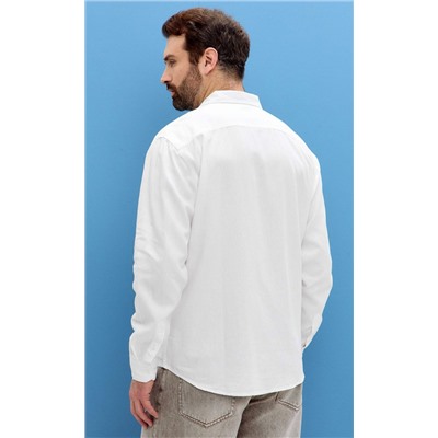 Рубашка д/р лен F111-0450-1 white