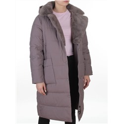 8806 GRAY/LILAC Пальто зимнее женское (200 гр. холлофайбер)