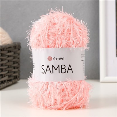 Пряжа для вязания спицами, крючком YarnArt, Samba, 100% полиэстер, 150 м/100 г, (2079 розовый)