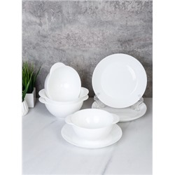 Столовый набор 8 предметов с ручками  FA-XTW55 (уп 1) (WHITE)