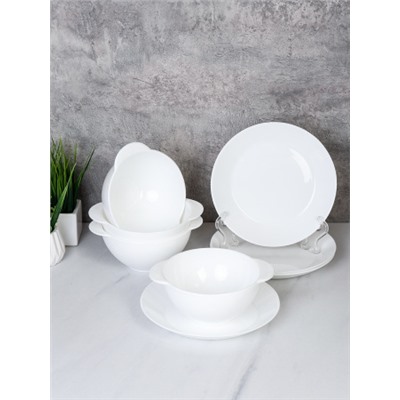 Столовый набор 8 предметов с ручками  FA-XTW55 (уп 1) (WHITE)