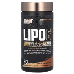 Nutrex Research, LIPO-6 Black для женщин, ультраконцентрат, 60 черных капсул