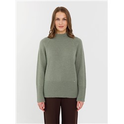 Свитер вязаный оливкового цвета