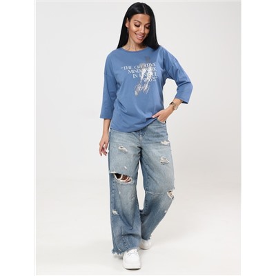 Фрактал - футболка индиго