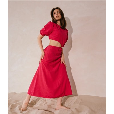 Платье #ОТЦ04003, малиновый