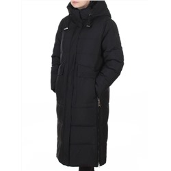 8359 BLACK Пальто зимнее женское (200 гр. холлофайбер)