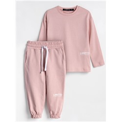 Фуфайка (футболка) с длинным рукавом+Брюки, Peach Whip 14-1309