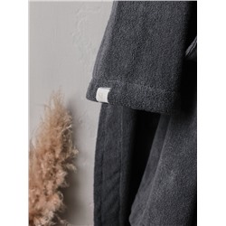 Халат махровый женский SL HOME: Basic «Гри Сандре», хлопок 100%, тёмно-серый