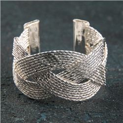 Кольцо для салфетки «Коса», 6×5×3 см, серебристое